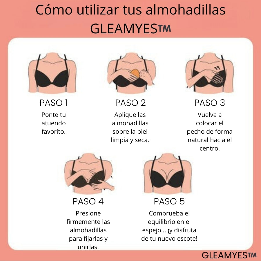 GLEAMYES™️ - SOSTÉN PUSH-UP INVISIBLE – LAVABLE Y REUTILIZABLE
