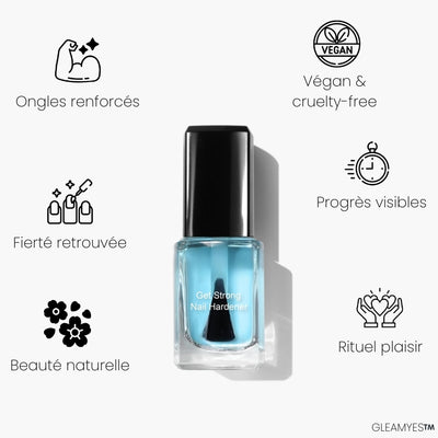 GLEAMYES™️ - Durcisseur Ongles 2-en-1 Fortifiant & Protecteur