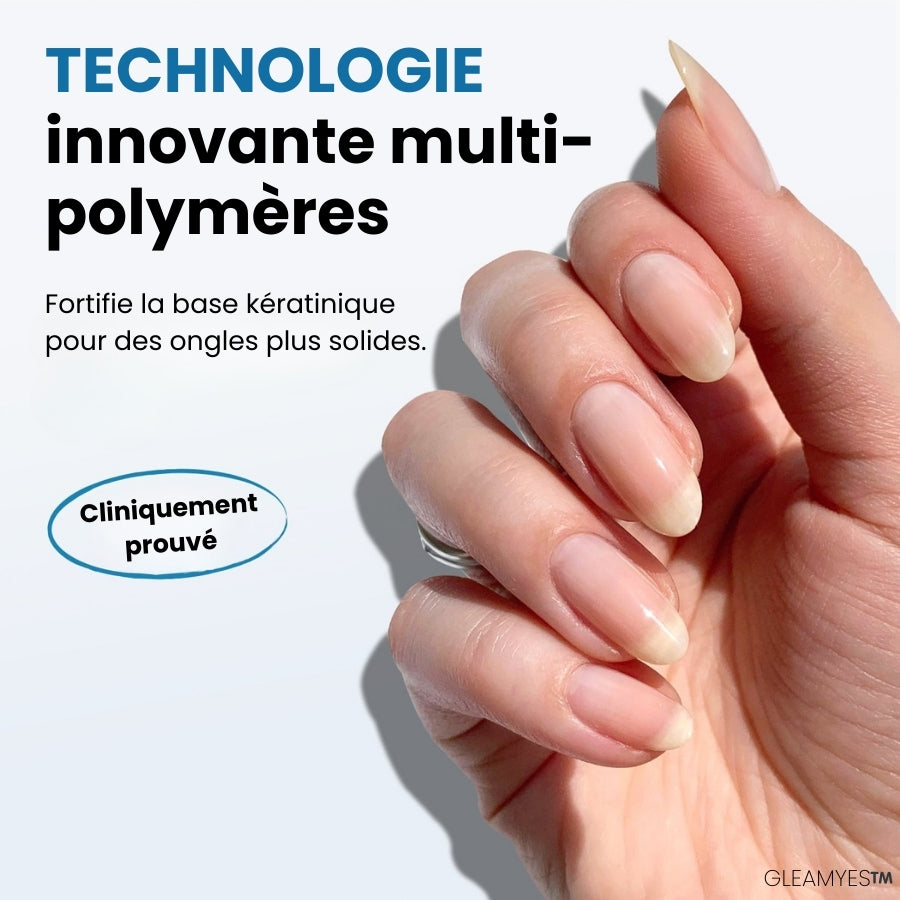 GLEAMYES™️ - Durcisseur Ongles 2-en-1 Fortifiant & Protecteur
