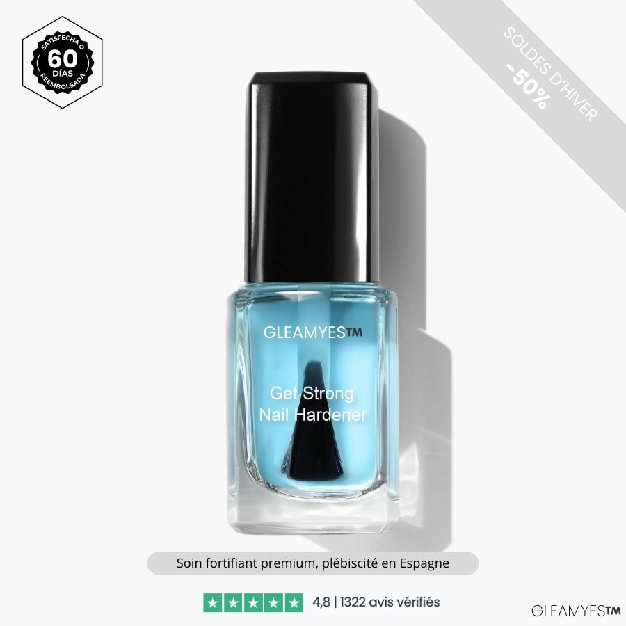 GLEAMYES™️ - Durcisseur Ongles 2-en-1 Fortifiant & Protecteur